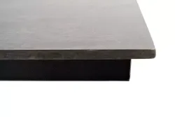 "Каффе" обеденный стол из HPL 140х70см, цвет "серый гранит", подстолье двойное черное