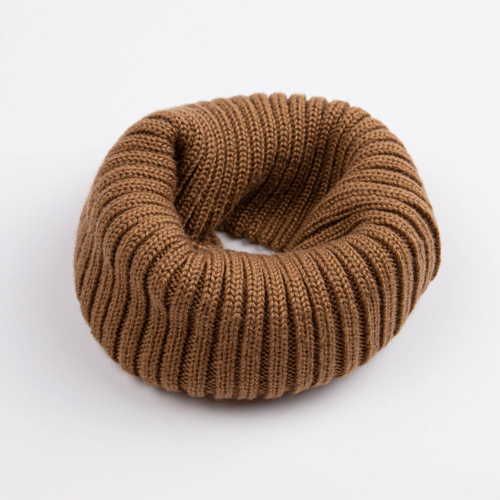 Снуд из смесовой шерсти "Фундук" вертикальная вязка