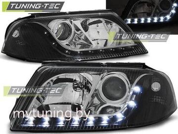 Передние фары daylight black для VW Passat B5 GP