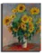 Репродукция "Клод Моне - Букет подсолнухов"