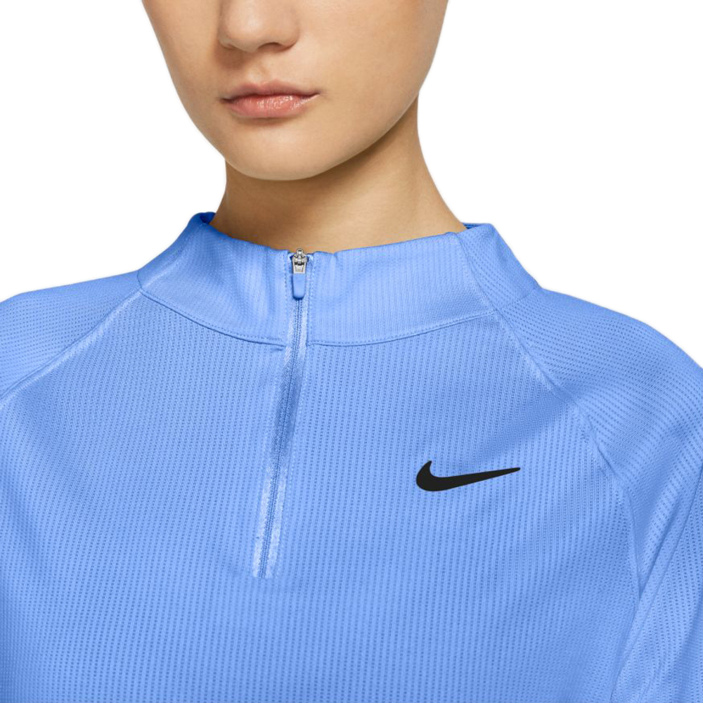 Женская футболка теннисная (dł. Рукава) Nike Court Dri-Fit Victory Top LS W - aluminum/black