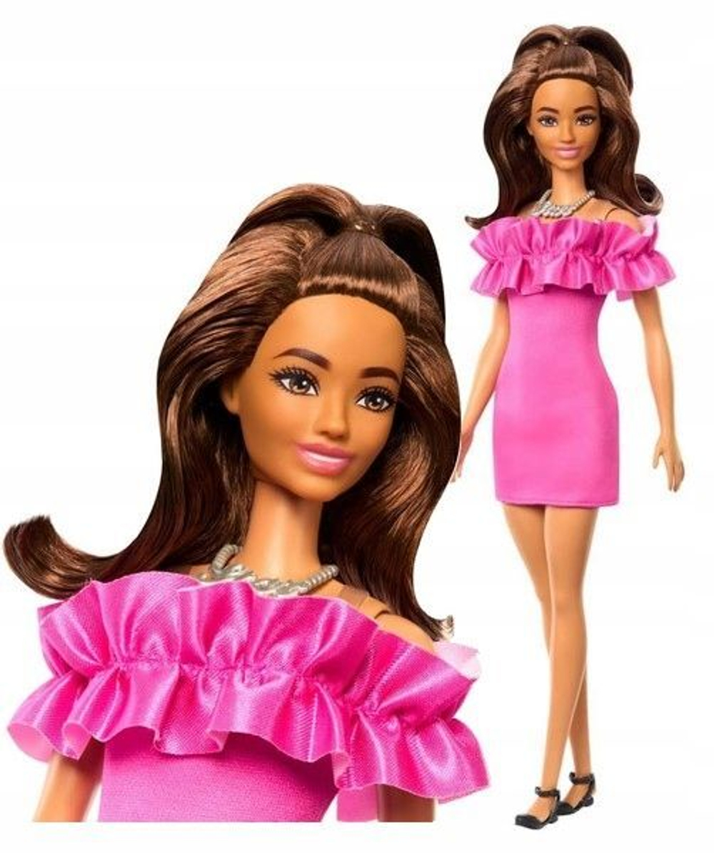 Кукла Mattel Barbie Fashionistas - Кукла Модница в розовом платье - Барби  HRH15 купить в Москве | Доставка по России.