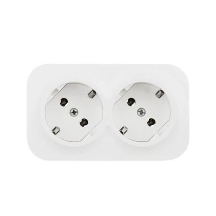 Розетка 2-м ОП Quteo 16А IP20 250В 2х2P+E с заземл. защ. шторки бел. Leg 782237