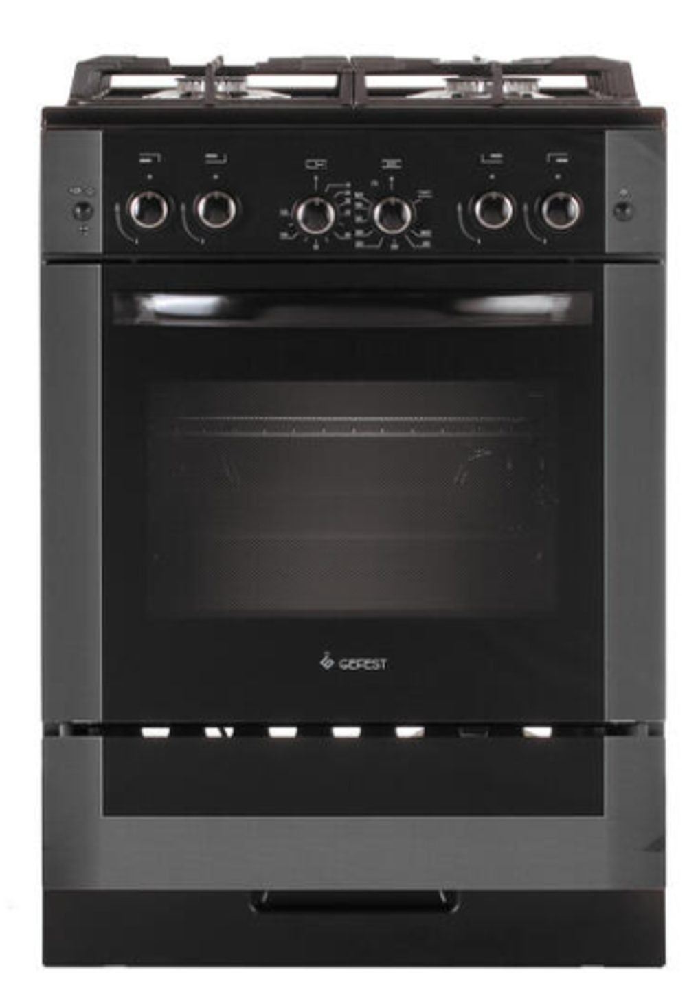 Плита газовая GEFEST 6500-02 0044 (черн. с растр.рис)