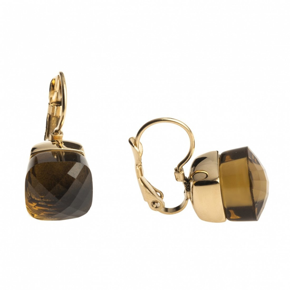 Серьги Qudo Firenze cognac 304013 BR/G