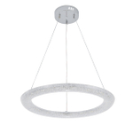 Подвесной светодиодный светильник 60Вт, 4920лм, 3000-6500K, Ra>80, плавная регулировка мощности, изменение цветовой температуры, пульт, металл/акрил, хром