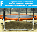 Батут с сеткой и баскетбольным кольцом, диаметр 16 фт