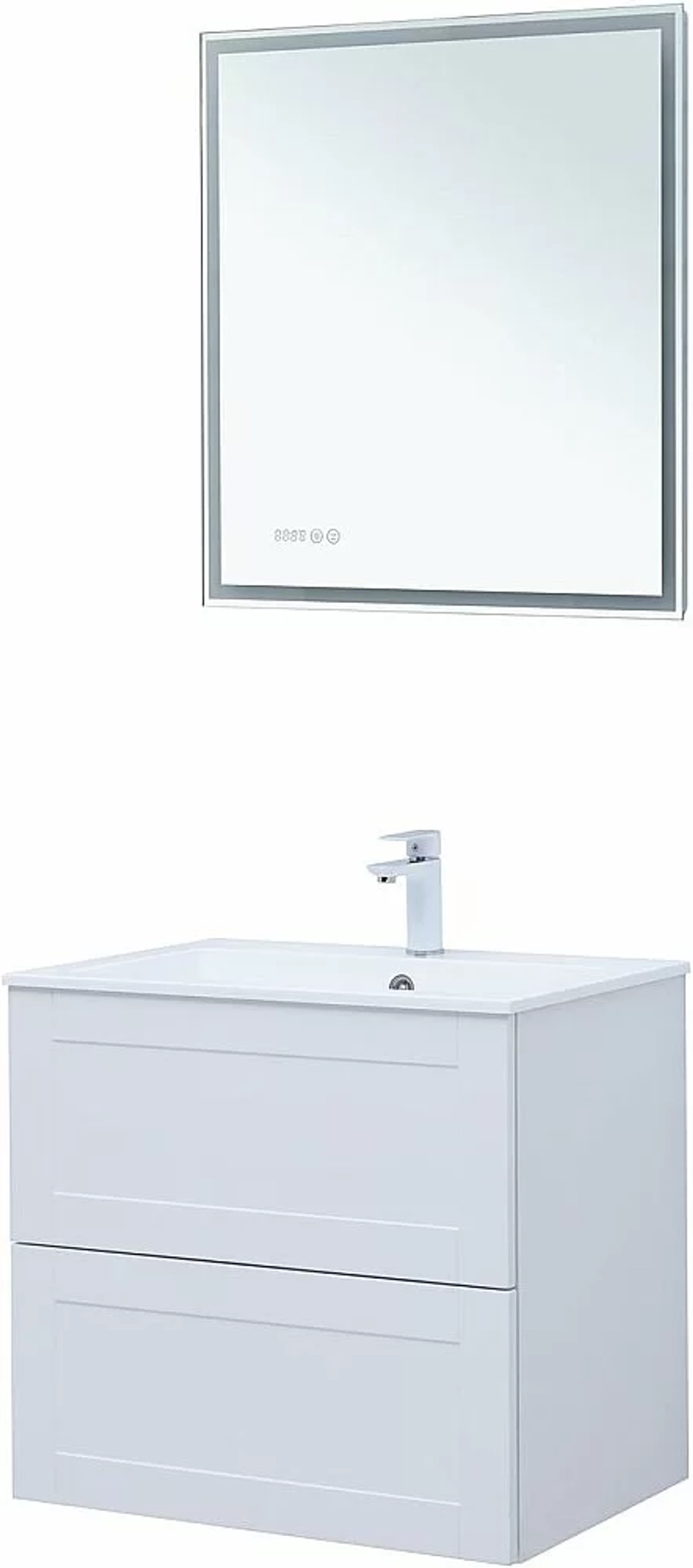 Тумба с раковиной Aquanet Терра 70 белый матовый