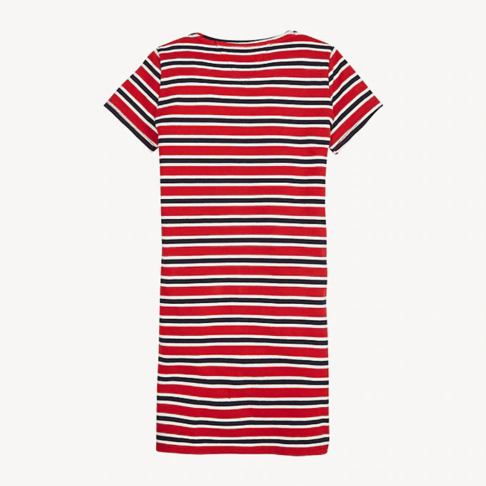 Платье трикотажное TOMMY HILFIGER Красный/Синий/Белый/Полоска/Термопринт: ТН Девочка