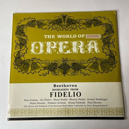 Винтажная виниловая пластинка LP Ludwig van Beethoven Бетховен, Highlights From Fidelio Опера Фиделио The World Of Opera (Англия 1964)