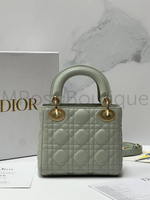 Женская сумка Lady Dior My ABC квадратная светло-серого цвета