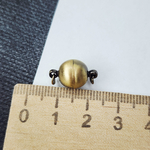 Замок магнитный, круглый, латунь, 16х10мм, люкс фурнитура, штучно