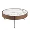 Круглый журнальный столик 2138/MH2303A из ореха и мраморной керамики