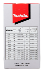 Цепь, длина 11,5см/4,3", шаг1/4", паз 1,3мм, звеньев 42, 25AP Makita 191G95-7 Длина 16см/6,3\" шаг1/4\"паз 1,3мм звеньев 42 25AP