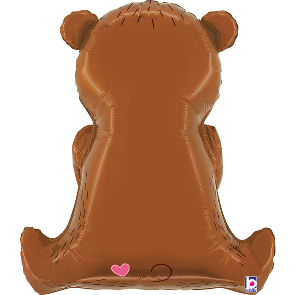 Фольгированный шар-фигура «Мишка с букетом роз», 64 см