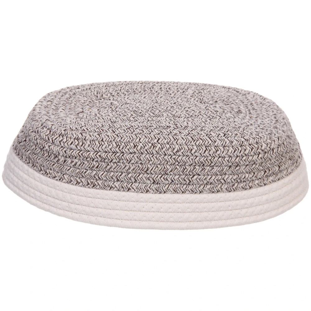 Корзинка плетёная интерьерная «ЭЛИНГАРТ», цвет бежевый/белый, 33*28*12см, (лейбл селфи)