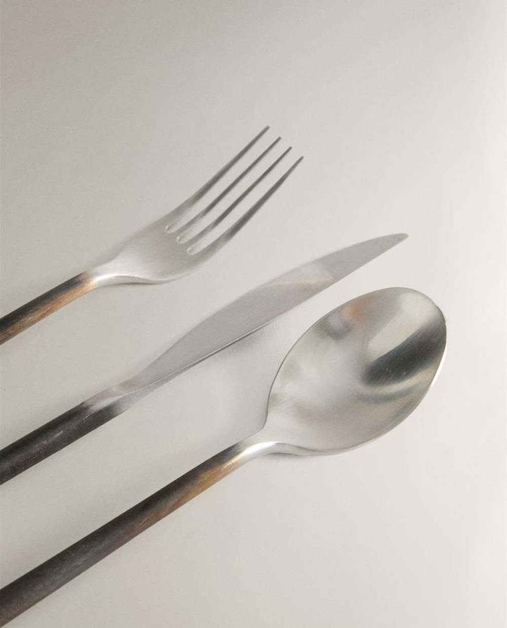 ZARA HOME НАБОР СТАЛЬНЫХ СТОЛОВЫХ ПРИБОРОВ (НАБОР ИЗ 3 ПРЕДМЕТОВ), ЧЕРНЫЙ