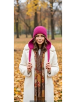 шапка ушанка осенняя-зимняя вязаная с ушками