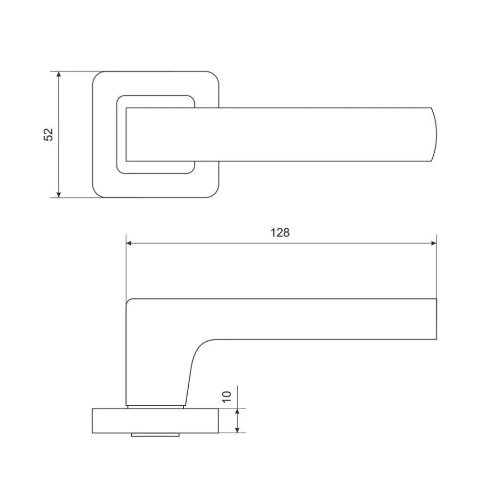 Ручка дверная Аллюр, КОЛОМБО SN (2380), 00011445, мат никель