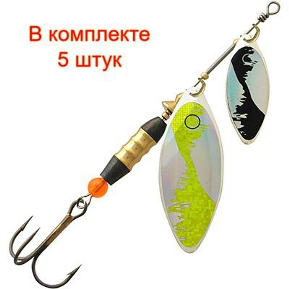 Блесна вертушка DOUBLE LONG 16,0g, № 1 + № 3, DUL-01