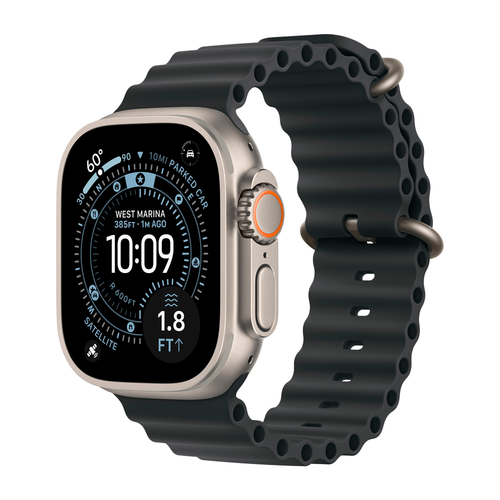 Умные часы Apple Watch Ultra 3 (2025) GPS + Cellular, 49mm, Natural Titanium Case with Black Ocean Band