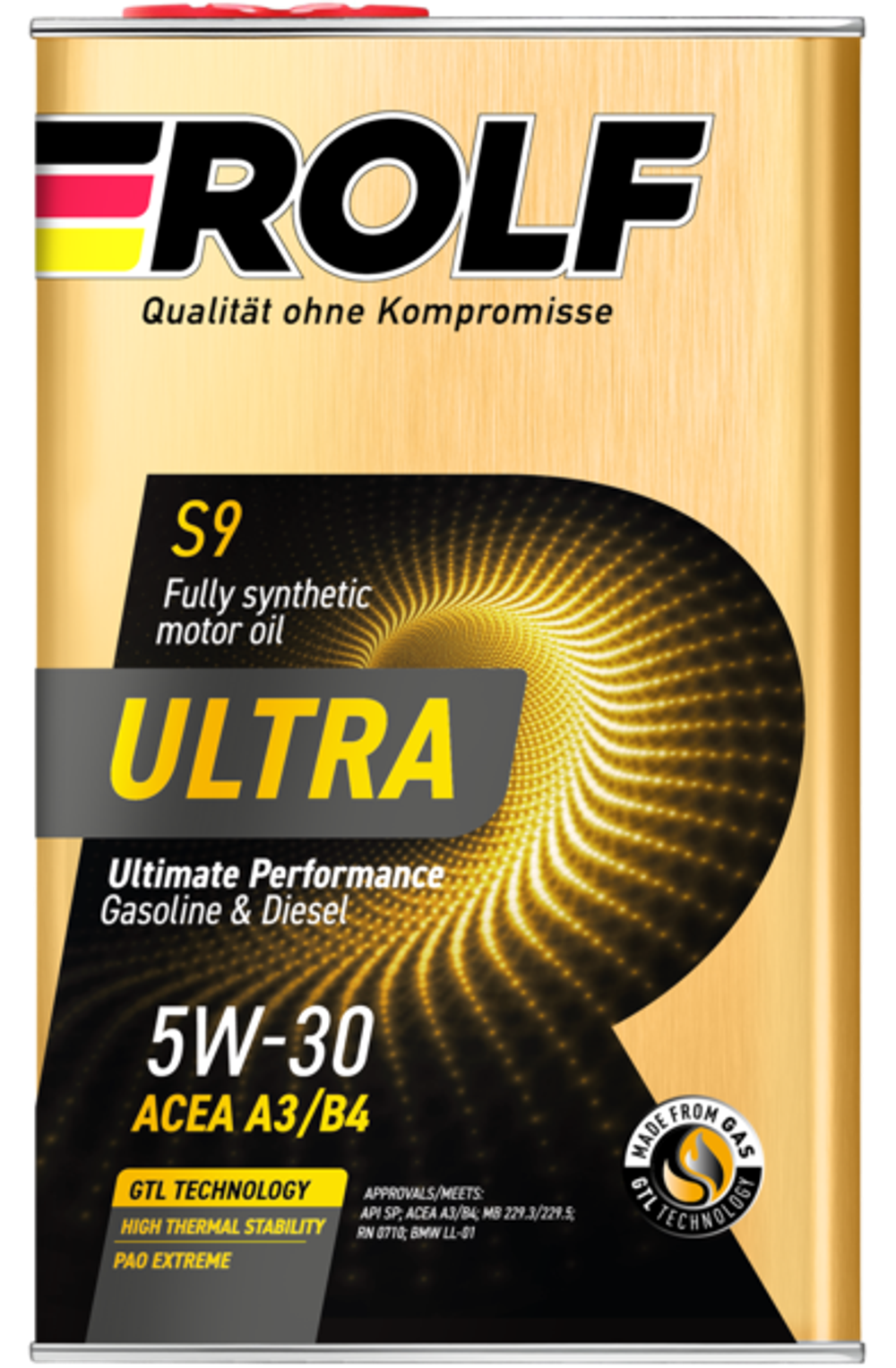 Моторное масло Rolf Ultra 5W-30, SP/CF, A3/B4, синтетическое, 1 л