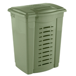 Корзина для белья 60л цвет оливковый