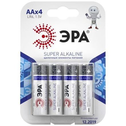 Элемент питания алкалиновый AA/LR6 LR6-4BL (блист.4шт) Эра C0038450