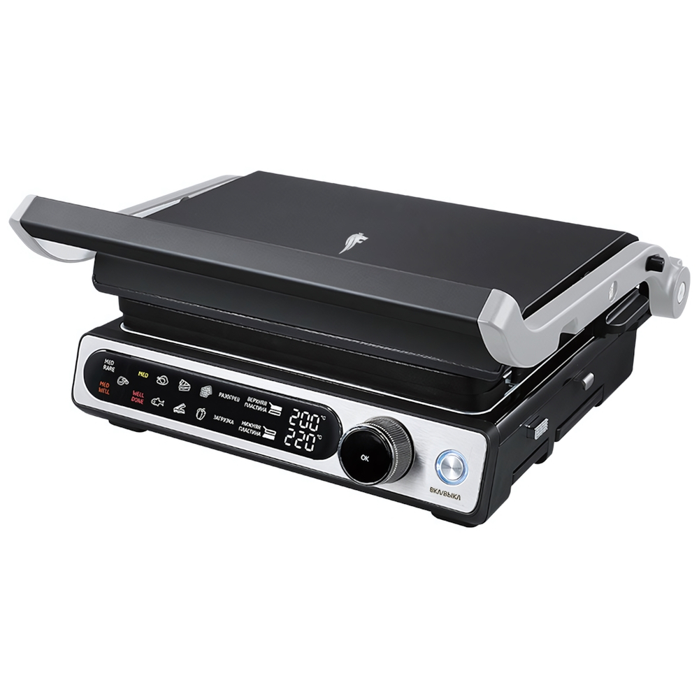 Контактный гриль (гриль-пресс) LEONORD LE-1723 2 жаровни, нерж отдел, мощ. 1800 Вт.