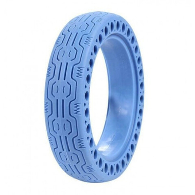 Покрышка плоская 8 1/2*2 (Литая) синяя для электросамоката Xiaomi M365