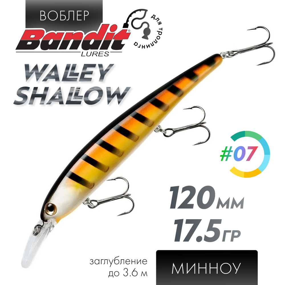 Воблер Bandit Walleye Shallow (120мм, 17.5гр)