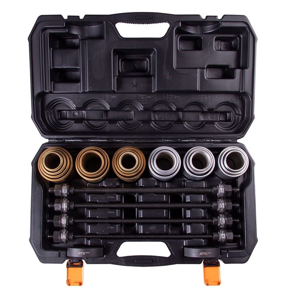 AFFIX (AF11020026C) Набор оправок для монтажа и демонтажа сайлентблоков, кейс, 26 предметов