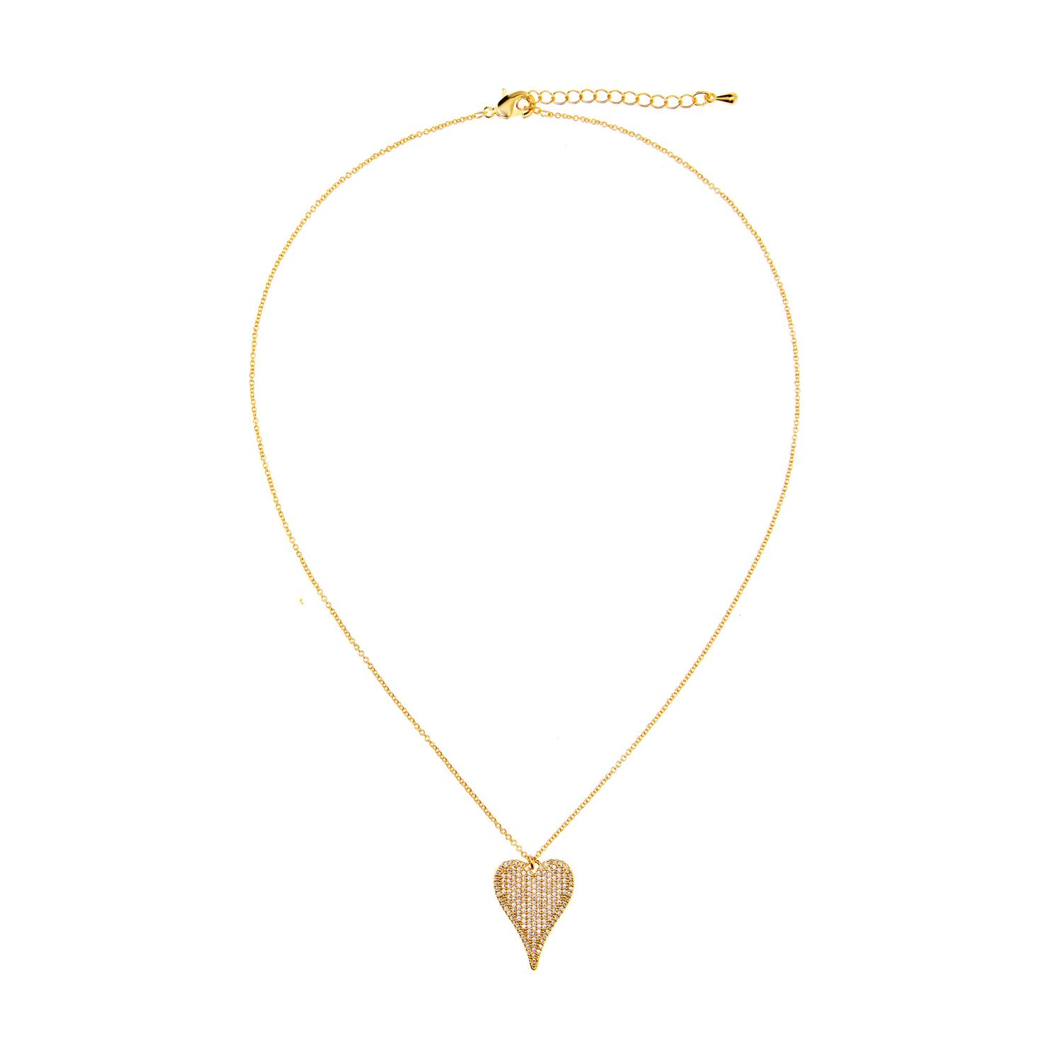 Колье Gold Necklace With A Textured Heart