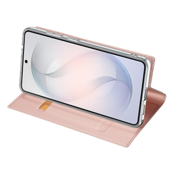 Чехол книжка розового цвета для смартфона Samsung Galaxy S26 Ultra, серия Skin Pro Series от Dux Ducis