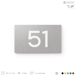 Табличка с номером 51 на дверь квартиры, для офиса, кабинета, аудитории, склада, серая 120х70 мм, Айдентика Технолоджи