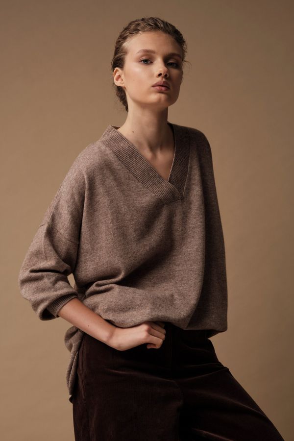 J0251-8006 Джемпер женский, темно-бежевый dbr