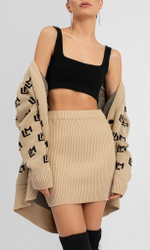 Юбка мини вязаная