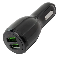 Автомобильное зарядное устройство FY-205 (12V-24V, USB 2:5V-Max 3.1A, QC3.0: 5V/3A,9V/2A,12V/1.5A) KING FY-205