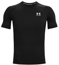 Мужская теннисная футболка Under Armour HeatGear Short Sleeve - black/white