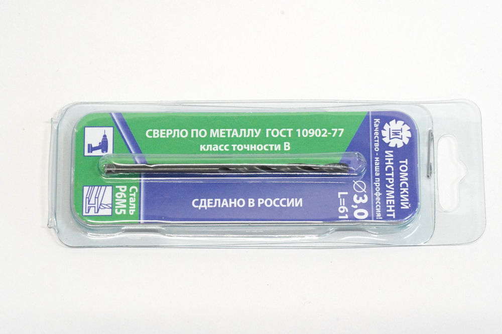 СВЕРЛО ПО МЕТАЛЛУ ТИЗ СЦП 10902 D3ММ 1ШТ