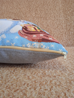 Декоративный гобеленовый чехол для интерьерной подушки Снеговик 38*38