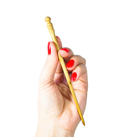 Деревянная заколка-шпилька из дерева вишня. Hю 11