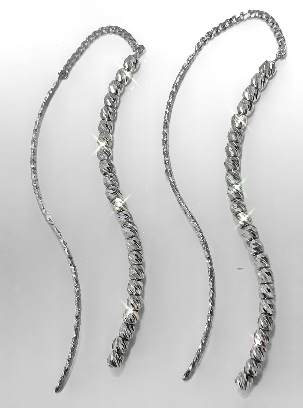 Серьги-протяжки "Эстерелла" из серебра