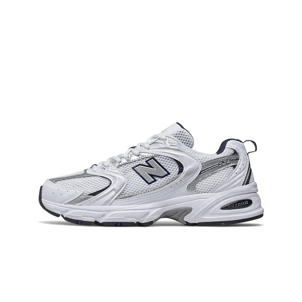 alt="New Balance 530 MR530SG White Natural Indigo вид сбоку на белом фоне"