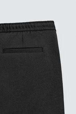 ZARA ШОРТЫ REGULAR FIT COMFORT, ЧЕРНЫЙ