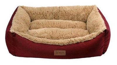 Storytails  лежанки премиум-качества из Турции, LOOIE прямоугольная с мехом, красная, L 95x75x28 см