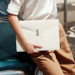 Сумка белого цвета из износостойкой эко-бумаги DuPont для ноутбука или планшета, серия PLI Series Tyvek Sleeve