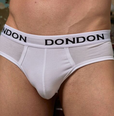 Белые хлопковые трусы-брифы (Размер: S) (Цвет: белый)