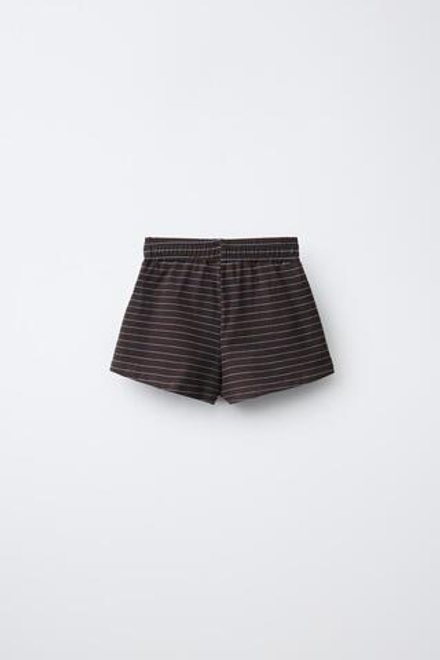 ZARA ШОРТЫ ИЗ ПЛОТНОГО ДЖЕРСИ, КОРИЧНЕВЫЙ