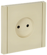 FORTE&PIANO Розетка 1-местная без заземления с защитными шторками винтовое крепление 10А FP417 ваниль IEK